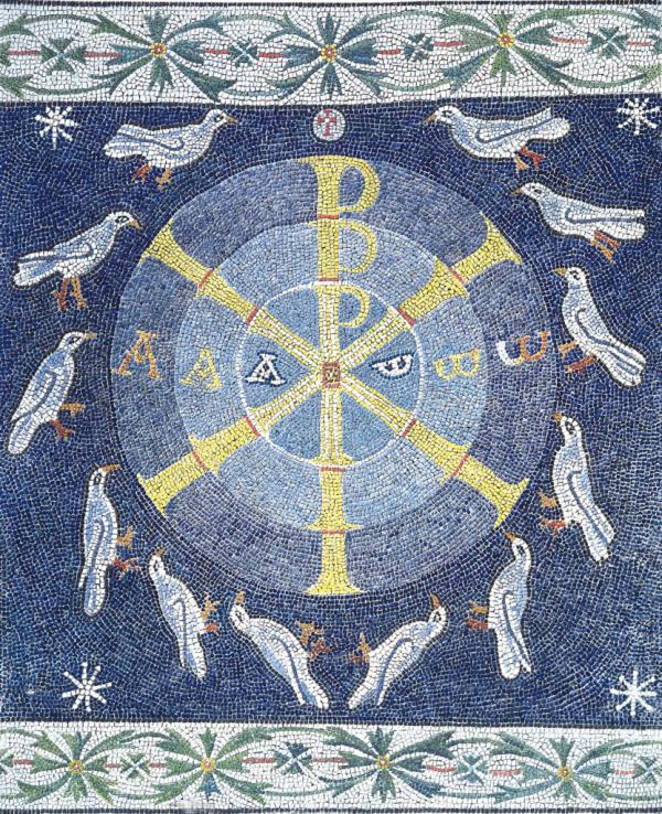 particolare del mosaico del Battistero di Albenga